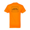 Custom Safety Orange Tee - Customization example