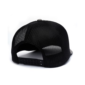 Charcoal Heather & Black Mesh Cap Front Image on white background