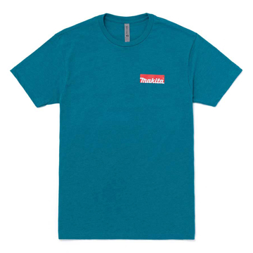 Teal Work Ready Tee Front product image on white background