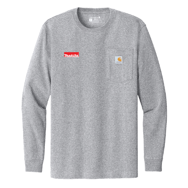 Makita Grey Carhartt Long Sleeve product image on white background