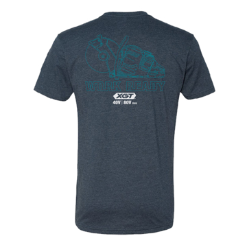 Midnight Work Ready Tee Product Image with Makita logo on the front