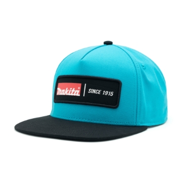 Left side view image of the Teal Since 1915 Hat with Makita logo on the front